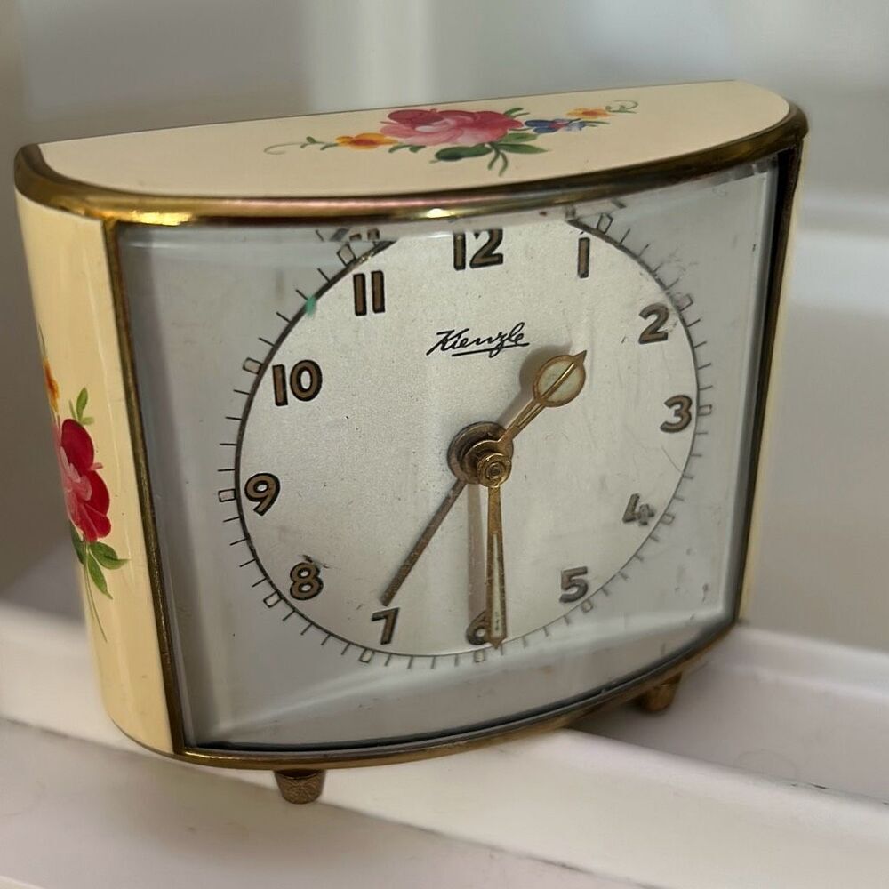 Vintage Enameled Kenzle Alarm Clock